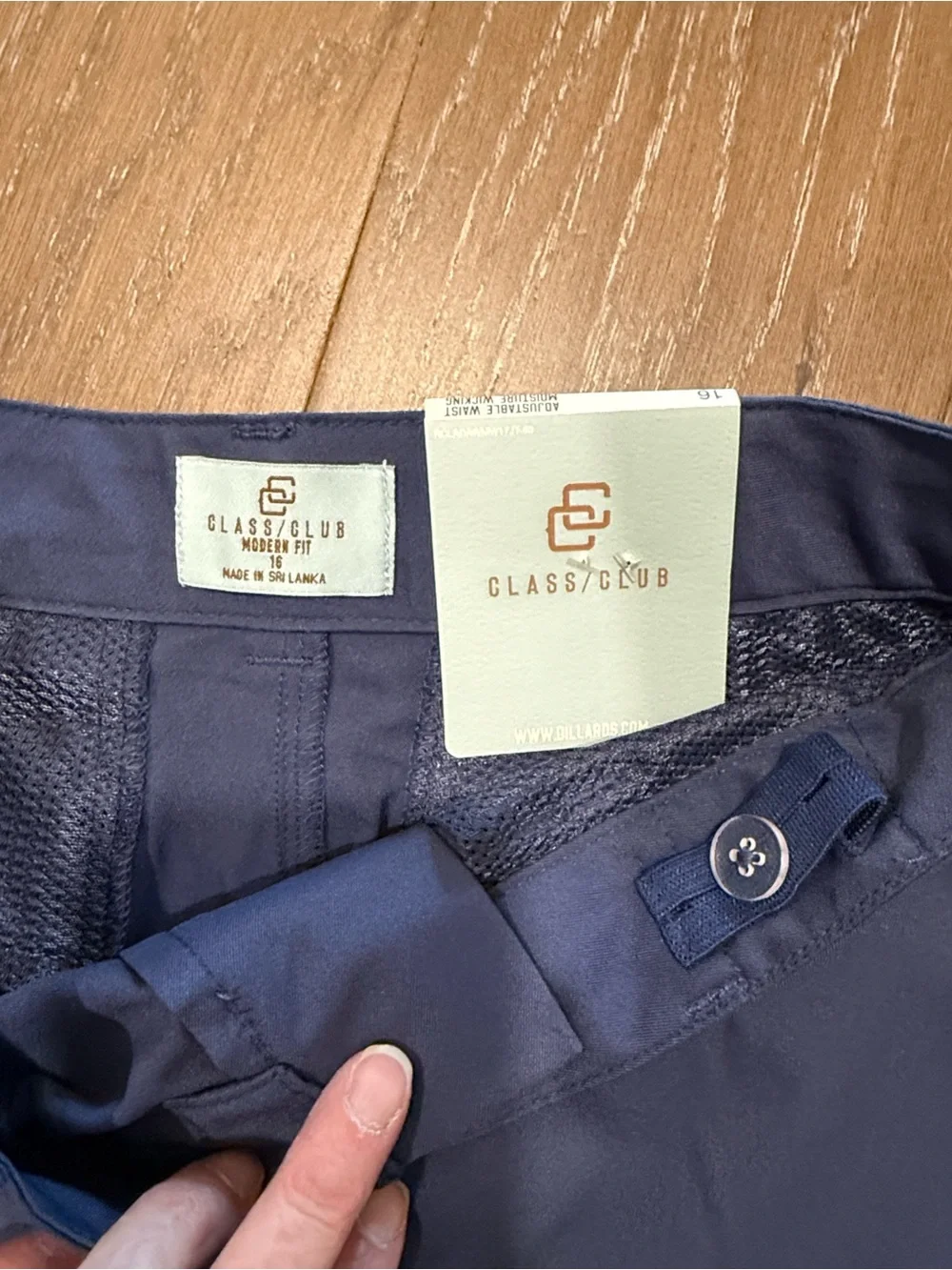 Class Club Navy Blue Kids' Shorts Adjustable Waistband Zip up